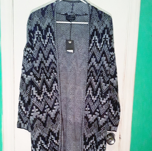 Lucky Brand Aztec Pattern Open Cardigan - Picture 5 of 8